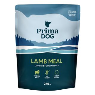 PrimaDog Lammas-ateria, koiran täysarvinto 260 g