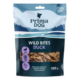 PrimaDog Wild Bites Ankka ja auringonhattu, pehmeä 150 g