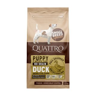 Quattro Dog Small Breed Puppy & Mother, with Duck
