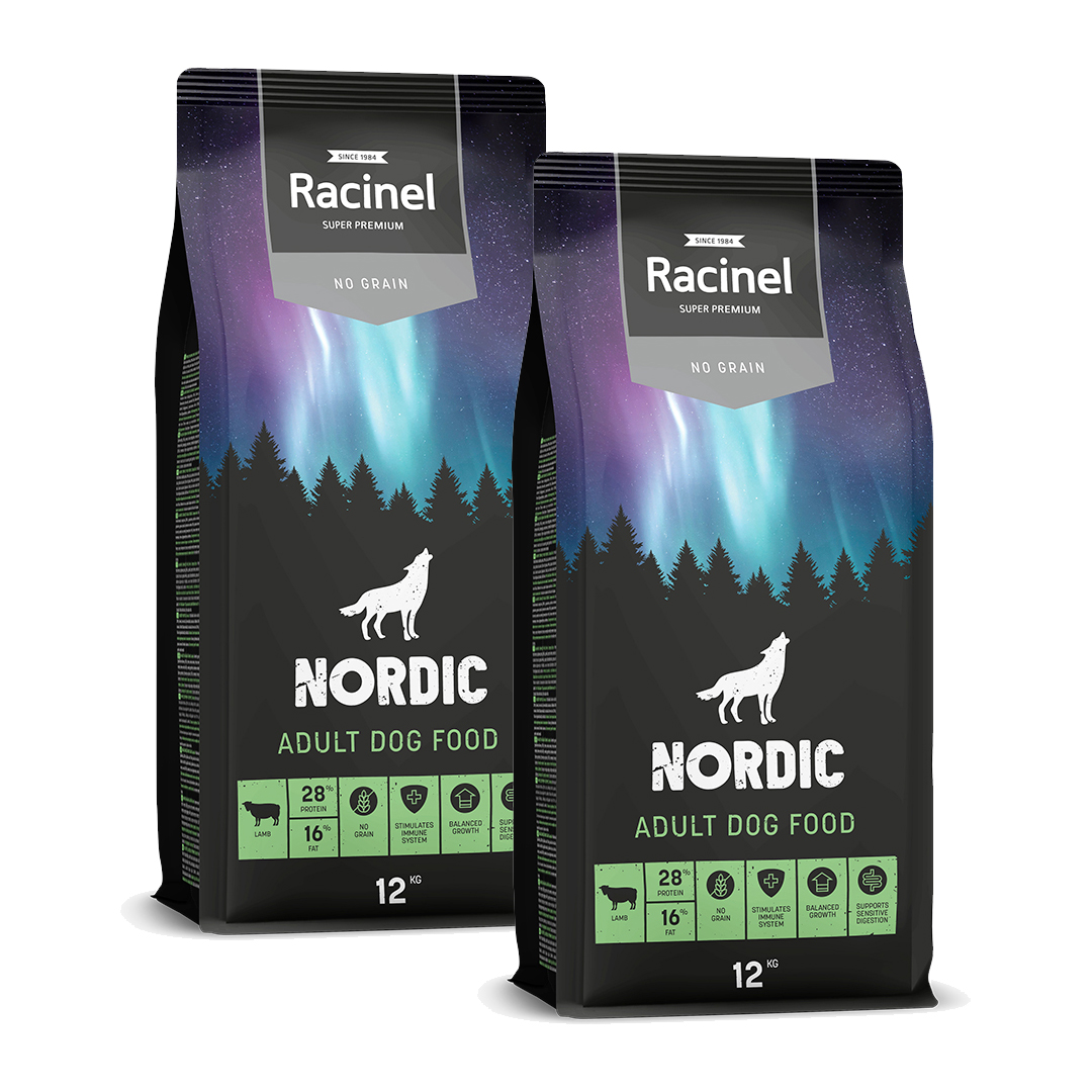 2 x 12 kg Racinel Nordic Adult Chicken with Lamb, Lammas