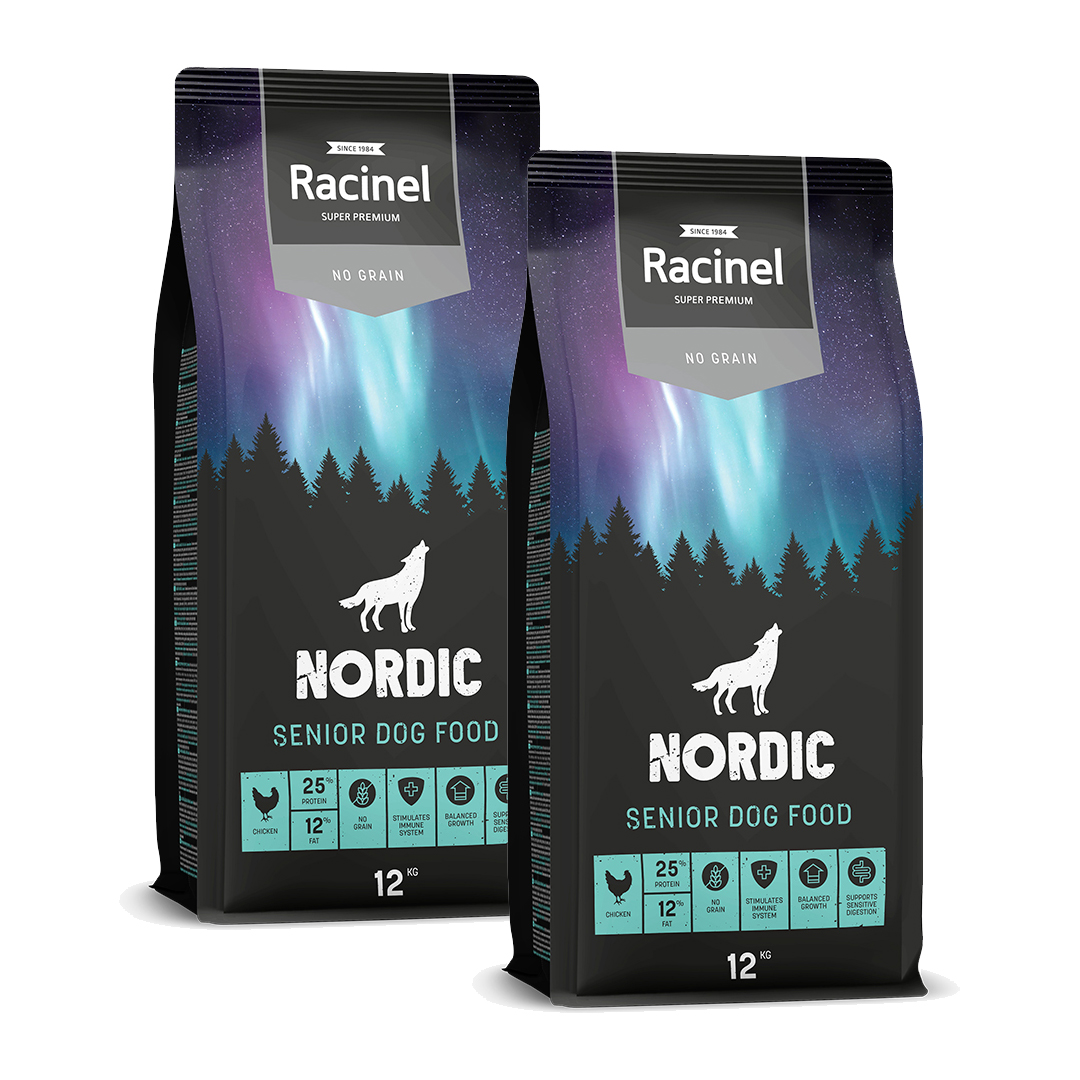 2 x 12 kg Racinel Nordic Senior Chicken, Kana
