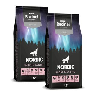  2 x 12 kg Racinel Nordic Sport & Agility Chicken, Kana