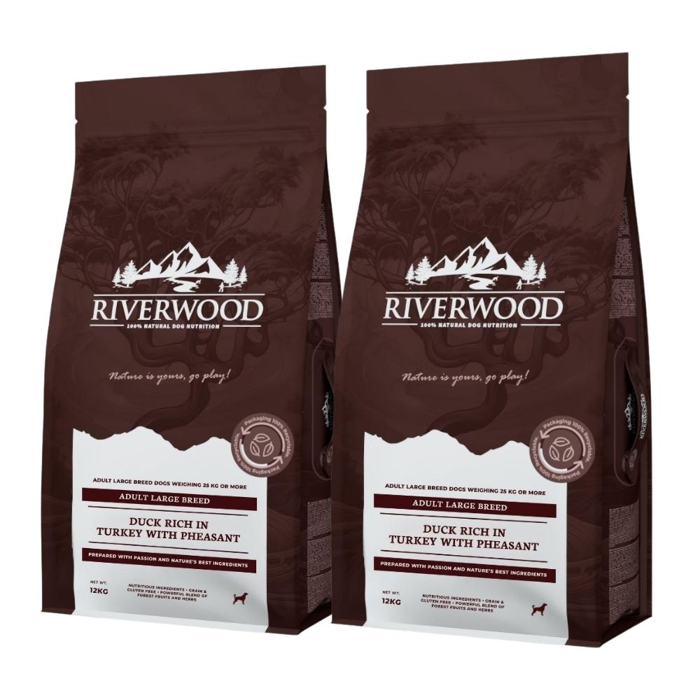 Riverwood Adult Large Ankka, kalkkuna ja fasaani 2 x 12 kg