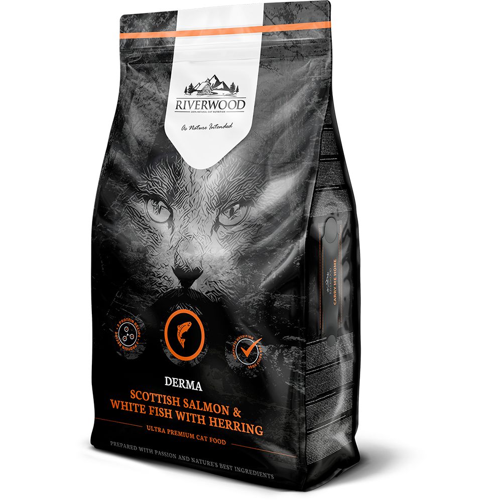 Riverwood Cat Derma, Skot. lohi, vaalea kala ja silli, 2 kg