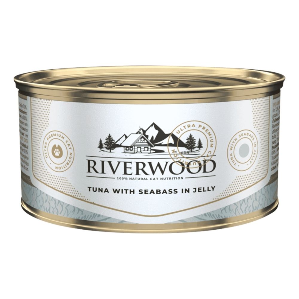 Riverwood Caviar for Cats Tuna with Seabass in Jelly 85 g 