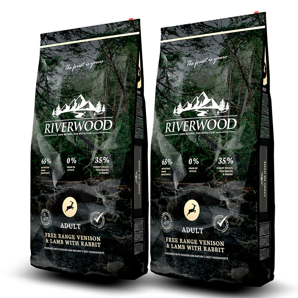 Riverwood Adult, Peura, lammas & kani 2 x 12 kg
