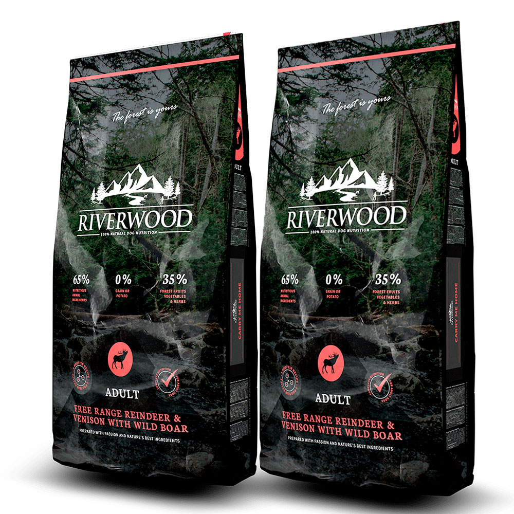 Riverwood Adult, Poro, peura & villisika 2 x 12 kg