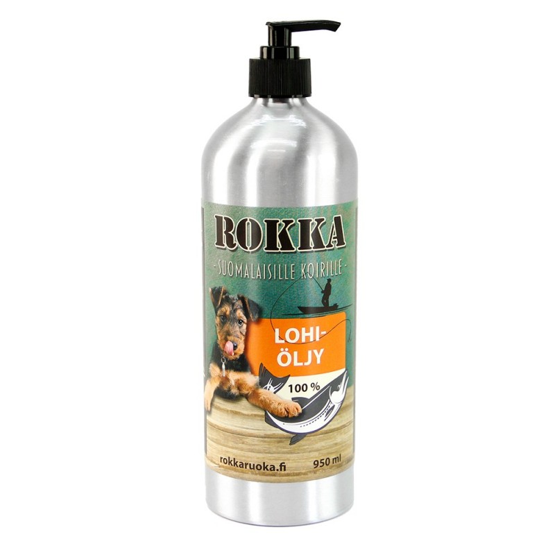 Rokka lohiöljy koirille ja kissoille - 950 ml