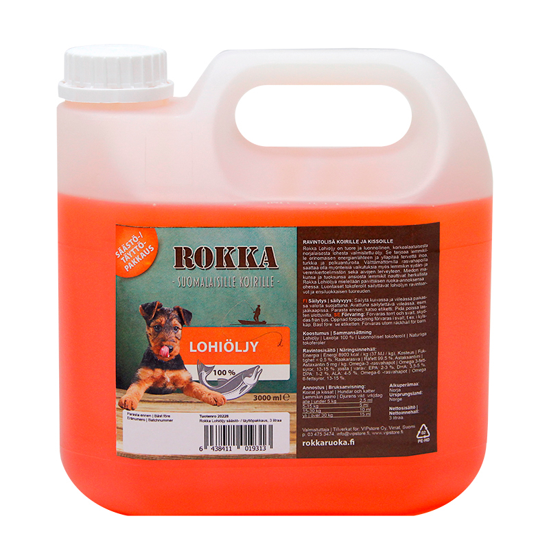 Rokka Lohiöljy Säästö- / täyttöpakkaus, 3 litraa