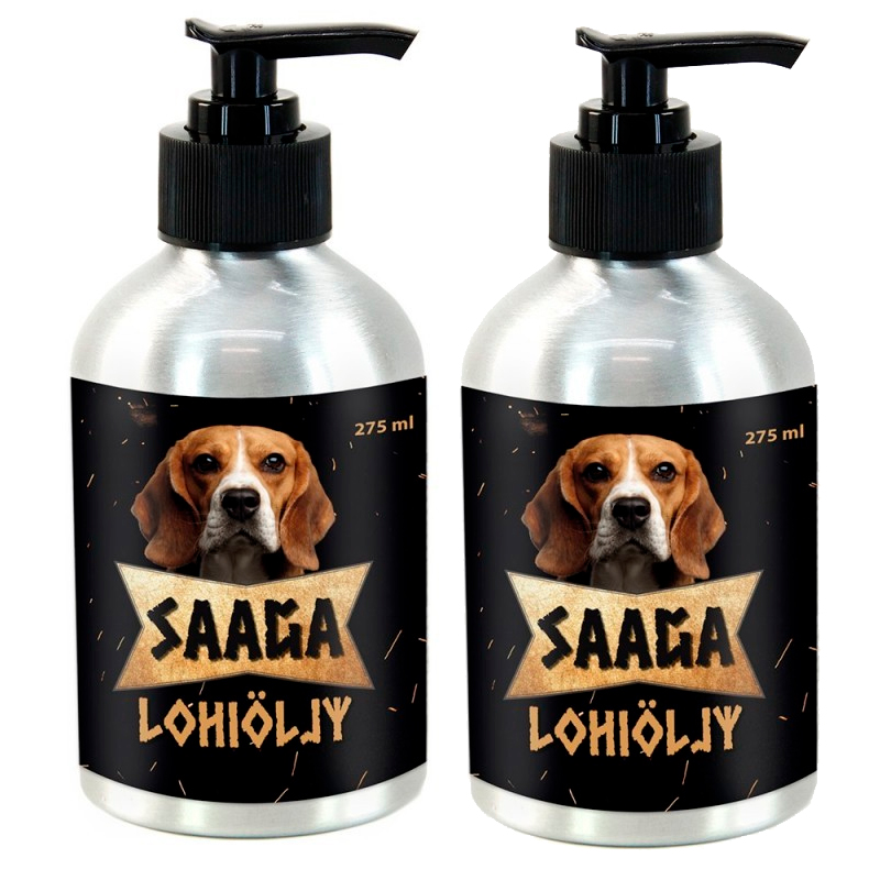 Saaga Lohiöljy koirille ja kissoille, 2 x 275 ml