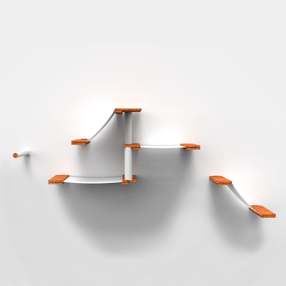 Cat Parkour -kiipeilytasosetti seinälle, Runi (D)