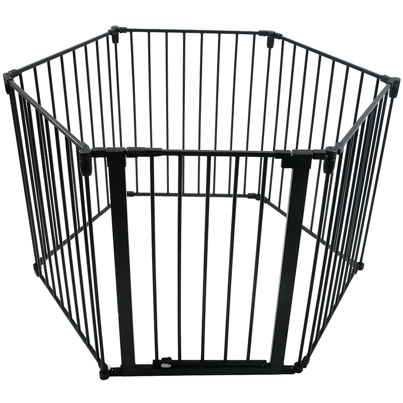 Top Safe, 2-in-1 lemmikkiportti / pentukehä, musta