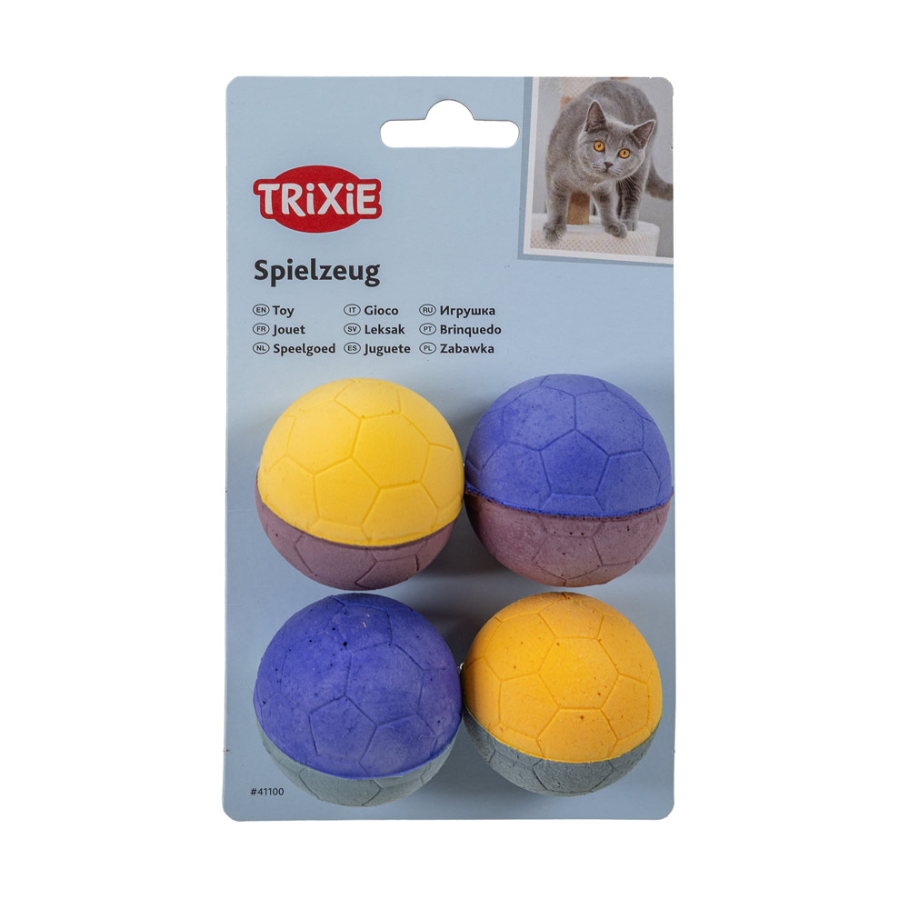 Trixie Kissanlelu, vaahtokumipallot 4 kpl