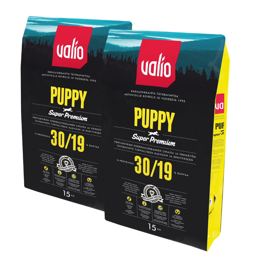 2 x 15 kg Väärä säkki Valio Puppy 30/19